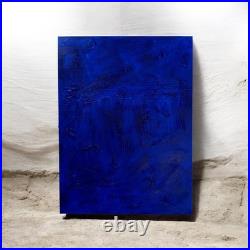 Yves Klein Bleu Foncé Tableau Fait Main Monochrome Minimaliste 3D Relief