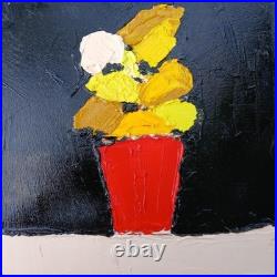 ZAEL, (cotation J. A Akoun) POT AUX FLEURS JAUNES